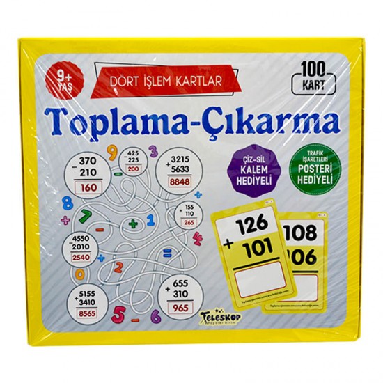 TELESKOP / TOPLAMA ÇIKARMA 9- DÖRT İŞLEM KARTLAR