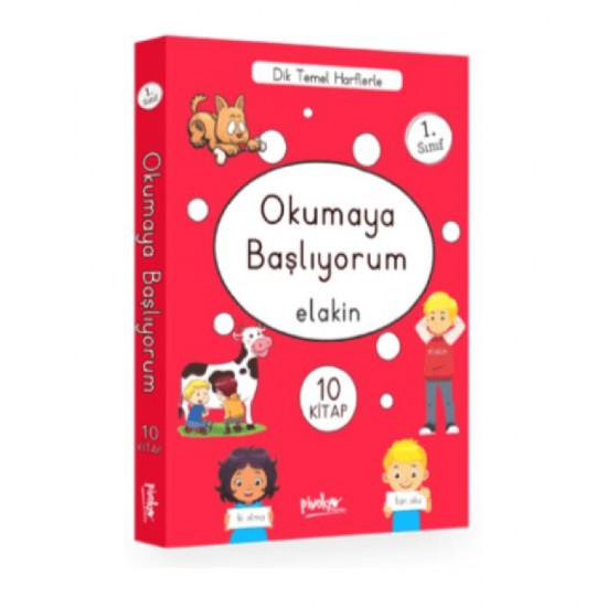 PİNOKYO / 1. SINIF OKUMAYA BAŞLIYORUM  - ELAKİN - 10 KİTAP DİK TEM. HARFLERLE