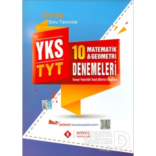 SONUÇ / YKS TYT MATEMATİK GEOMETRİ 10 DENEME