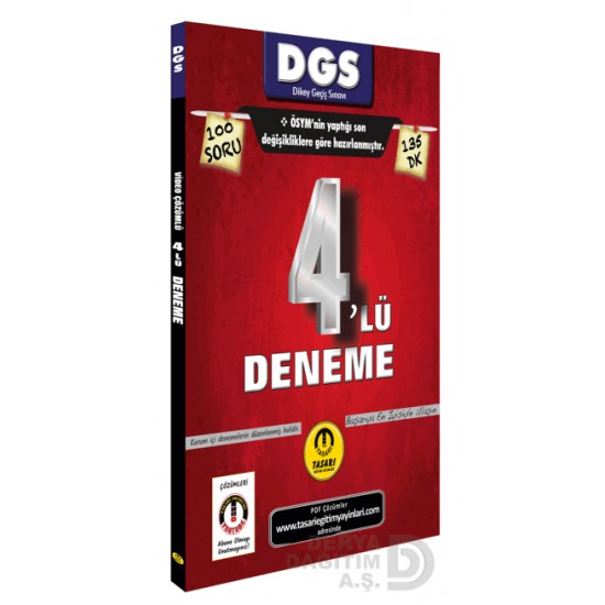 TASARI /  DGS 4 LÜ DENEME (VİDEO ÇÖZÜMLÜ)