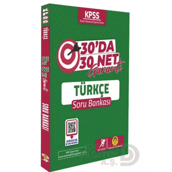 TASARI /  KPSS TÜRKÇE 30 DA 30 NET GARANTİ SORU BANKASI