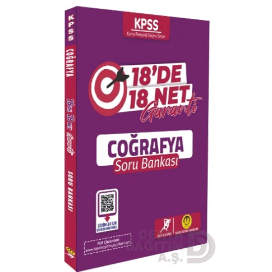 TASARI /  KPSS COĞRAFYA 18 DE 18 NET SORU BANKASI