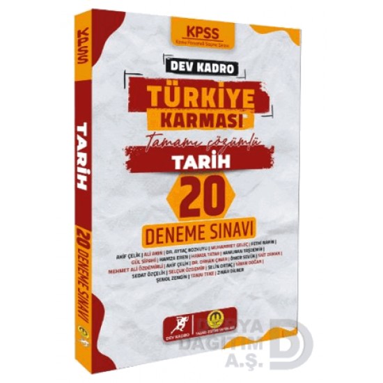 TASARI /  KPSS DEV KADRO TARİH 20 DENEME SINAVI