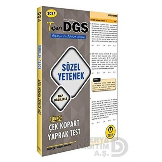 TASARI /  DGS TÜRKÇE SÖZEL YETENEK ÇEK KO.YAPRAK TEST