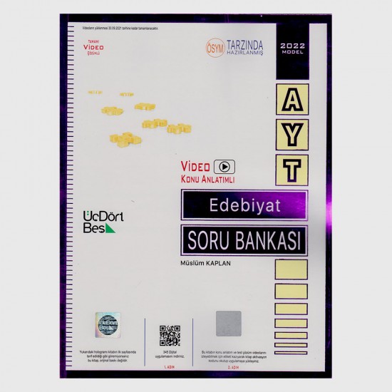 ÜÇDÖRTBEŞ / AYT EDEBİYAT SORU BANKASI  (İADESİZ)