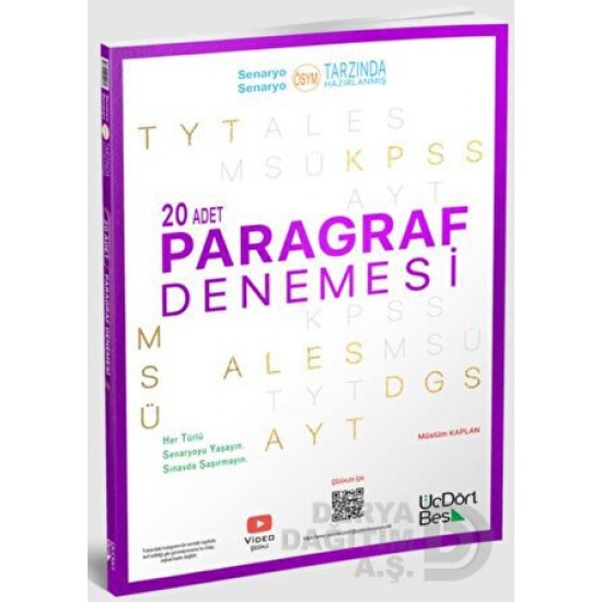 ÜÇDÖRTBEŞ / TÜM ADAYLAR 20 PARAGRAF DENEMESİ (İADESİZ)