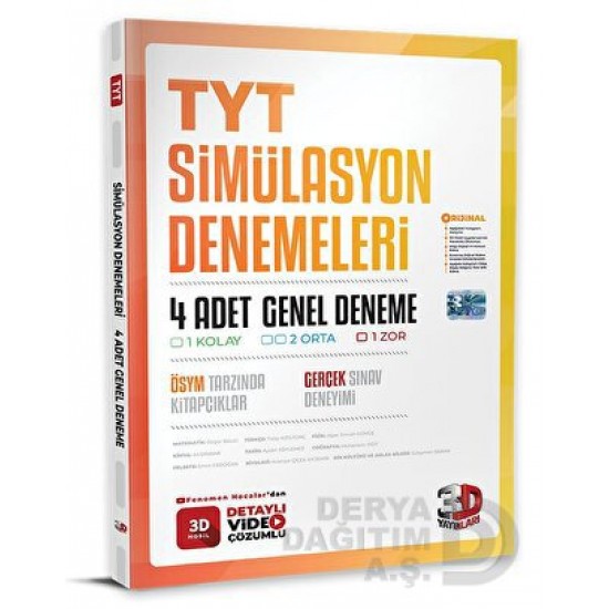 ÜÇD / TYT SİMÜLASYON DENEMELERİ (4 ADET GENEL DENEME)