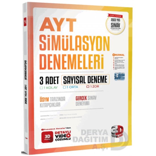 ÜÇD / AYT SİMÜLASYON DENEMELERİ ( 3 ADET SAYISAL )