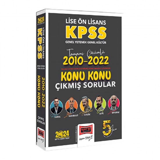 YARGI  /   KPSS LİSE ÖN LİSANS 2010 - 2022 KONU KONU ÇIKMIŞ SORULAR