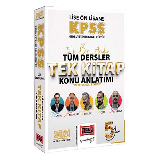 YARGI  /   KPSS 2024 TÜM DERSLER LİSE ÖNLİSANS  TEK KİTAP KONU ANLATIMI