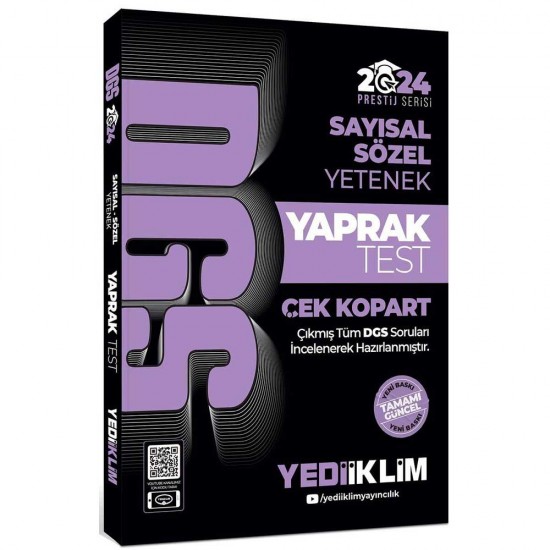 YEDİİKLİM /  DGS 2024 SAY - SÖZ YETENEK YAPRAK TEST (13363) ÇEK KOPART