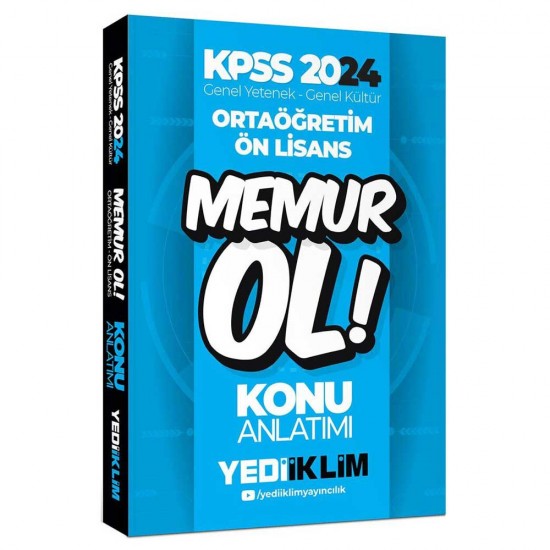 YEDİİKLİM /   KPSS 2024 MEMUR OL KONU ANLATIMI (ORTAÖĞRETİM - ÖN LİSANS)