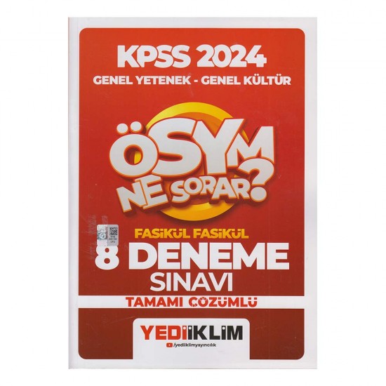 YEDİİKLİM /   KPSS 2024 GY - GK ÖSYM NE SORAR 8 FASİKÜL