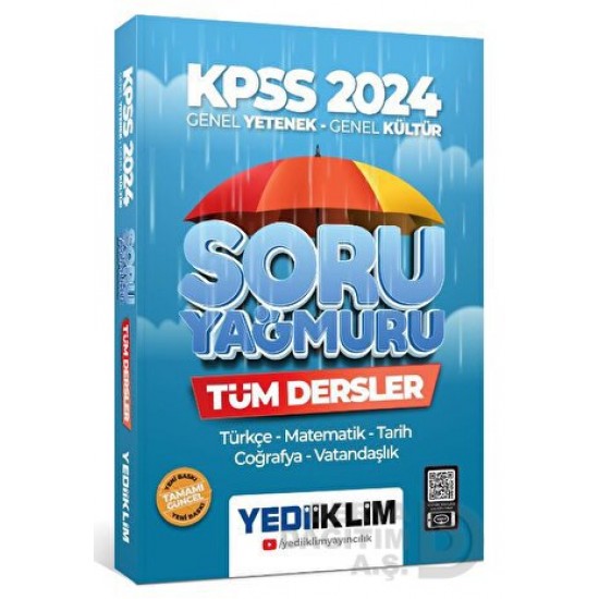 YEDİİKLİM /   KPSS 2024 GY - GK TÜM DERSLER SORU YAĞMURU