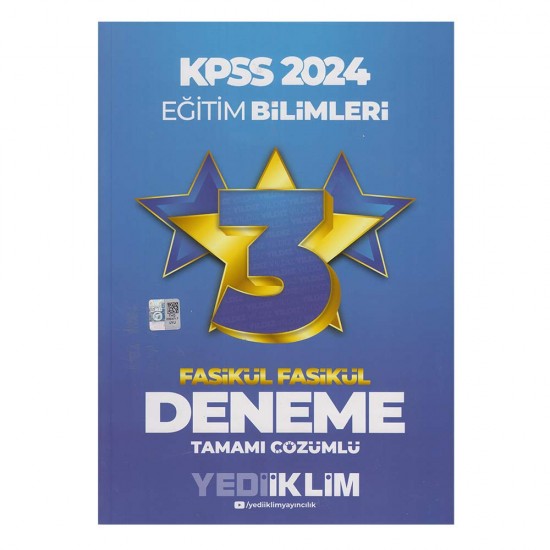 YEDİİKLİM /   KPSS 2024 EĞİTİM BİL.3 YILDIZ DENEME FASİKÜL