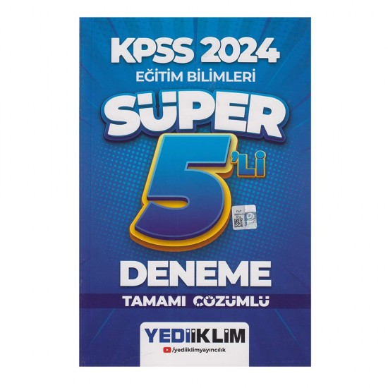 YEDİİKLİM /   KPSS 2024 EĞİ.Bİ SÜPER 5 Lİ DENEME