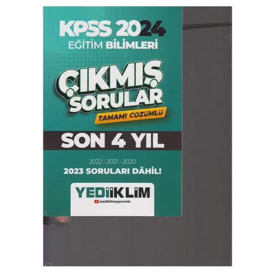 YEDİİKLİM /   KPSS 2024 EĞİTİM BİL.SON 4 YIL ÇIKMIŞ SORULAR