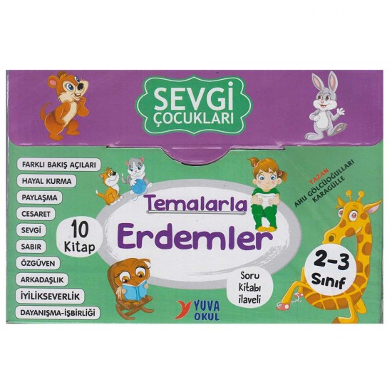 YUVA  /   2 - 3 SINIF TEMALARLA ERDEMLER (10 KİTAP)