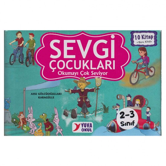 YUVA  /   2 - 3 SINIF SEVGİ ÇOCUKLARI 48 SAYFA  (10 KİTAP) OKUMAYI ÇOK SEVİYOR