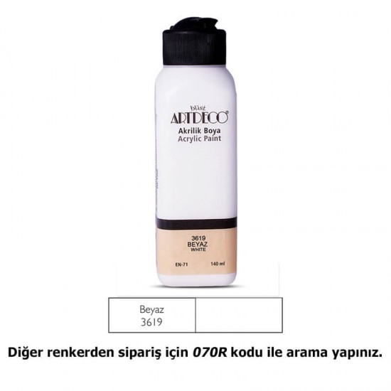 ARTDECO 070R-3619 AKRİLİK BOYA 140ML BEYAZ