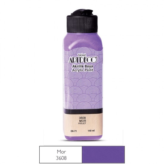 ARTDECO 070R-3608 AKRİLİK BOYA 140ML MOR