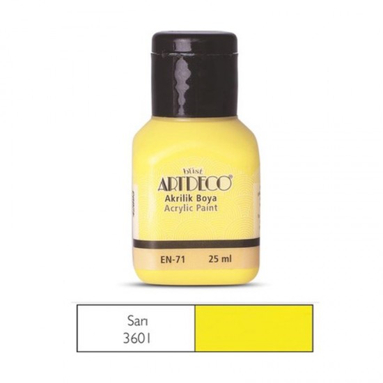 ARTDECO 070A-3601 AKRİLİK BOYA 25ML SARI