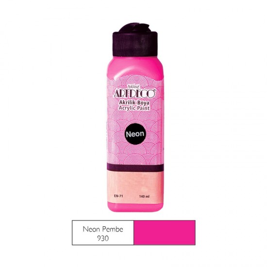 ARTDECO 070R-930 AKRİLİK BOYA 140ML NEON PEMBE