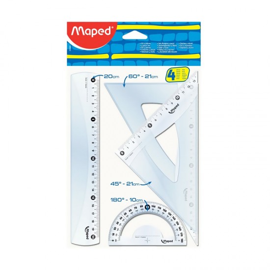 MAPED 242820 CETVEL DÜZ KRİSTAL MİNİ SET 20CM