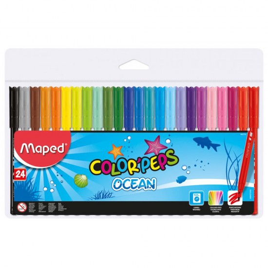 MAPED 845722 COLORPEPS OCEAN KEÇELİ KALEM 24LÜ