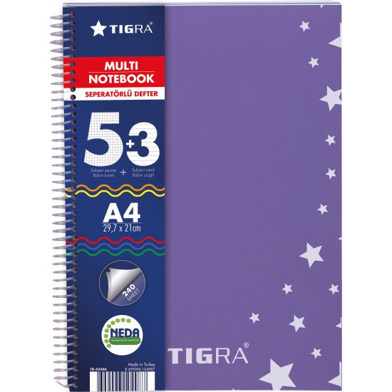 TİGRA TD-53200 5+3 AYRAÇ SPR DEFTER 200YP