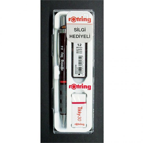 ROTRİNG 3LÜ OKUL SETİ 05MM BORDO VERSATİL+MİN+SİLGİ