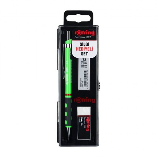 ROTRİNG 3LÜ OKUL SETİ 05MM NEON YEŞİL VERSATİL+MİN+SİLGİ