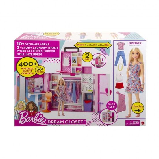 MATTEL HGX57 BARBİE VE YENI RUYA DOLABI OYUN SETI 1