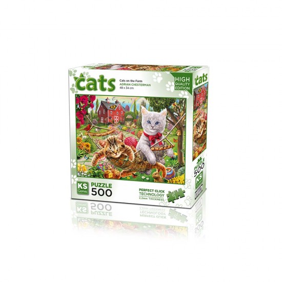 ONUR 20043 PUZZLE 500 CATS ON THE FARM