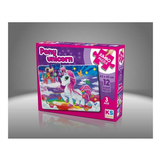 ONUR JP31007 PONY UNICORN JUMBO PUZZLE 12PRÇ