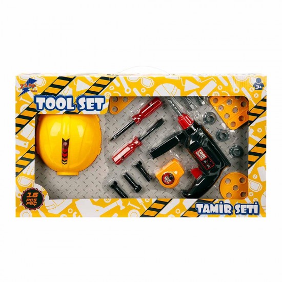 SUNMAN 6461 TAMİR SET BARETLİ 16PRÇ.BYK