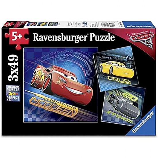 ADORE RAVENSBURGER 93052 3X49 PUZ WD CARS