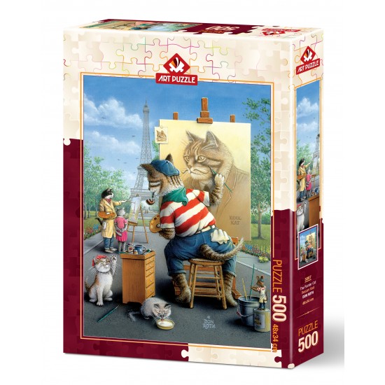 HEİDİ 5087 ART PUZZLE 500 PARÇA RESSAM KEDİ