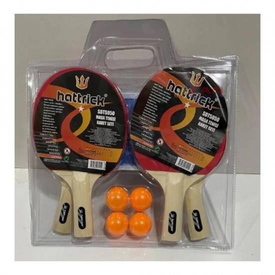 SPORTICA SDT5050 MASA TENIS RAKET SET 4RAK+4TOP+AG DEMİR