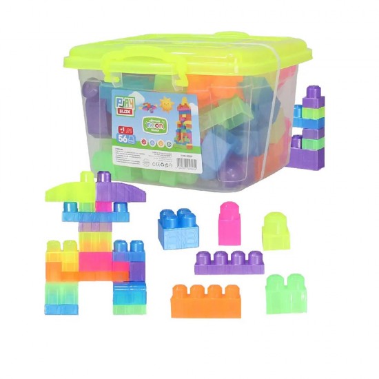 ASYA 3059 PLAYBLOX BLOCK NEON 56  PCS BUCKET