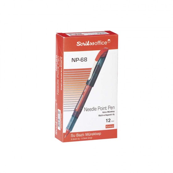 SCRİKSS NP-68 NEEDLE PEN 05MM KIRMIZI 12Lİ KT