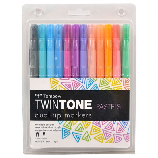 TOMBOW TWIN TONE MARKÖR PASTEL TONLAR SETİ