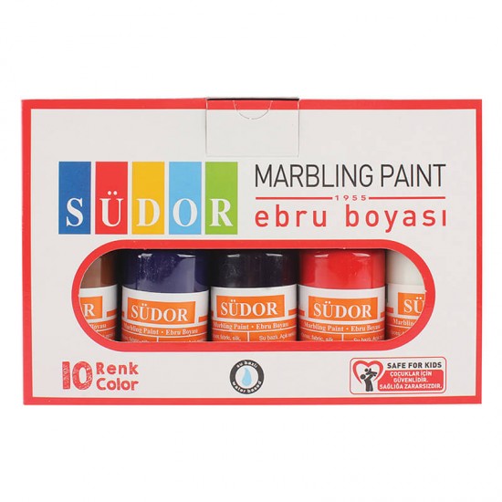 SÜDOR 890 EBRU BOYASI 25ML ŞİŞE 10 RENK TK