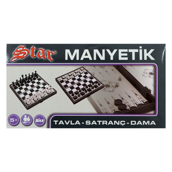 STAR 1050170 TAVLA TK SATRANÇ TAVLA MANYETİK KÜÇÜK BOY