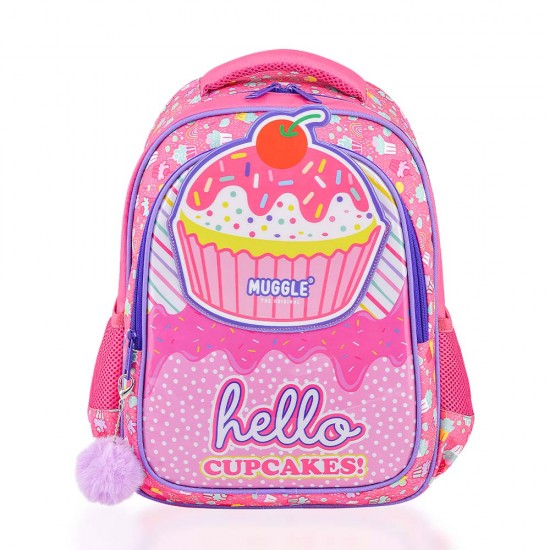 MİKRO MUGGLE MU-7051 OKUL ÇANTASI CUP CAKE PEMBE