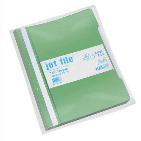 JET FİLE TTJ125 PP TELLİ DOSYA A4 YEŞİL