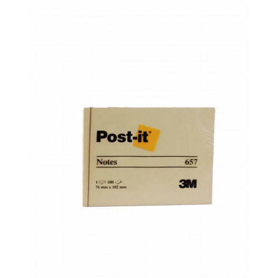 POST-İT 657 NOT KAĞIDI 76X102 100YP SARI